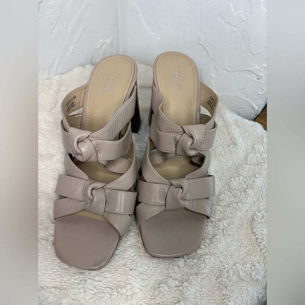 Botkier Women’s Beige Knotted Strappy Block Heel Sandals sz 8.5 cream tan - Picture 5 of 11